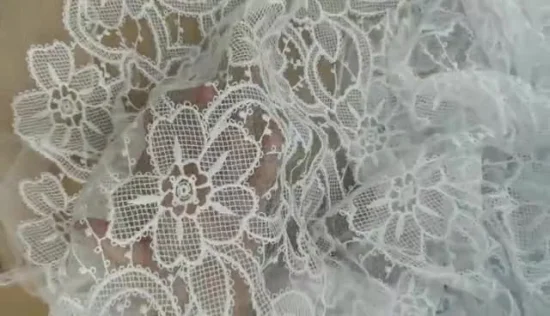 Mode Polyester Baumwolle Stickerei Spitzenstoff für Kleid